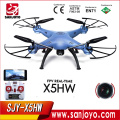 Venda quente brinquedos de Controle Remoto FPV RC Drone Quadcopter Helicóptero SYMA X5HW com Câmera HD SYMA X5HW